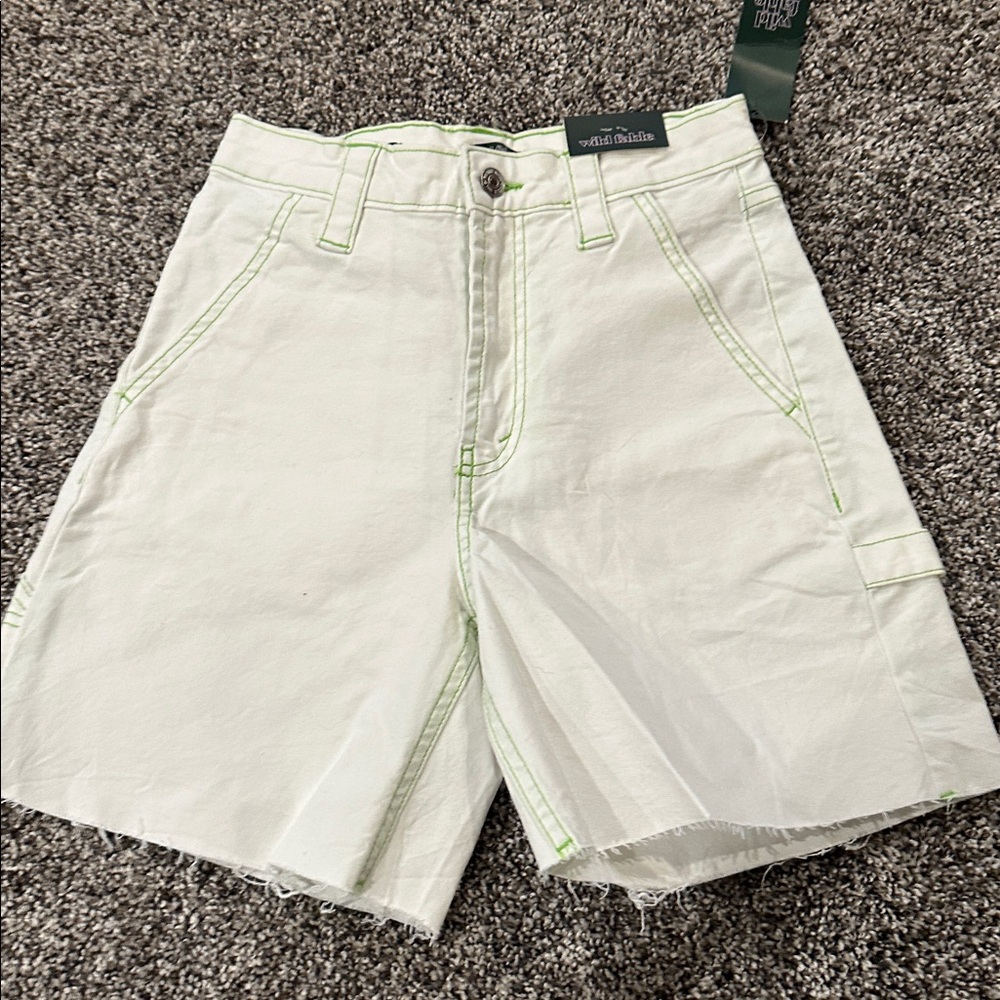 Women’s white cargo shorts